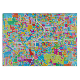 Colorful Atlanta Map Snijplank