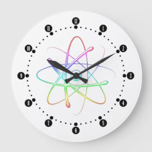 Colorful Atom Science Power Grote Klok