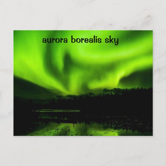 Colorful Aurora Borealis Sky Briefkaart (Voorkant)