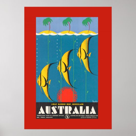 Colorful Australian Fish Travel Poster (Voorkant)