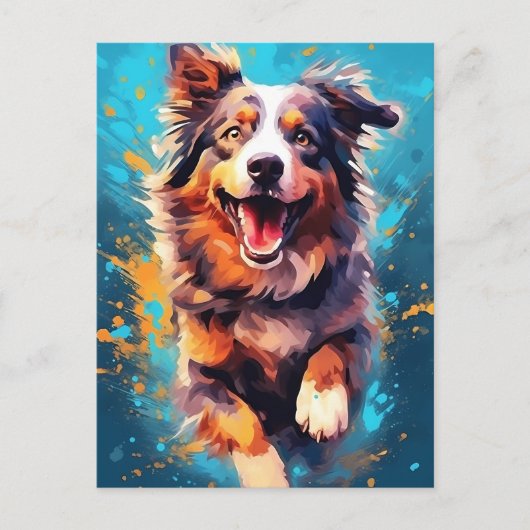 Colorful Australian Shepherd Briefkaart (Voorkant)