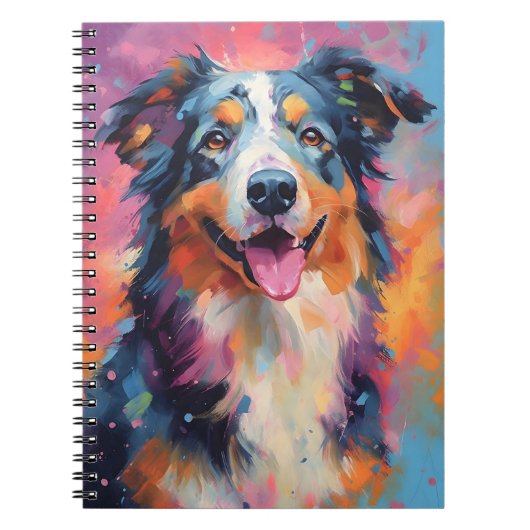 Colorful Australian Shepherd Notitieboek (Voorkant)