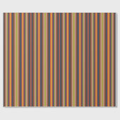 Colorful Autumn And Winter Colored Stripes Pattern Cadeaupapier (Vlak)
