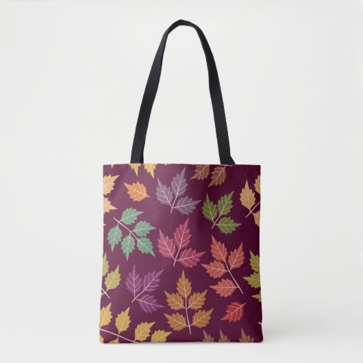 Colorful Autumn Leaf Canvas tas (Voorkant)