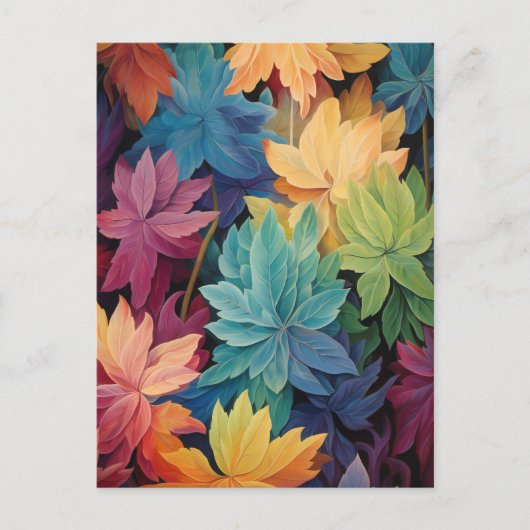 Colorful Autumn Leaves Briefkaart (Voorkant)