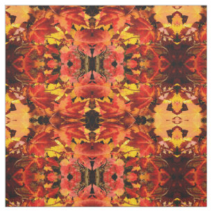 Colorful Autumn Leaves, goudrood oranje esdoorblad Stof