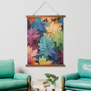 Colorful Autumn Leaves Hangend Wandkleed