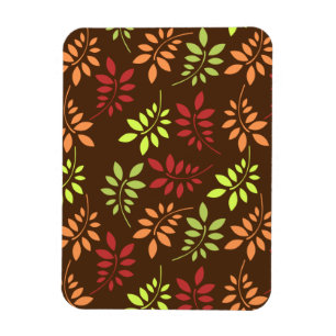 Colorful Autumn Leaves in Warm Tones Magnet Magneet