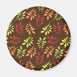 Colorful Autumn Leaves in Warm Tones Magnet Magneet