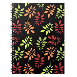 Colorful Autumn Leaves in Warm Tones Notebook Notitieboek