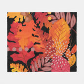 Colorful Autumn Leaves Medley Fleece Blanket (Voorkant (Horizontaal))