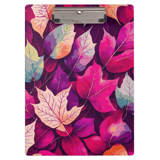 Colorful Autumn Leaves Pattern Klembord (Voorkant)