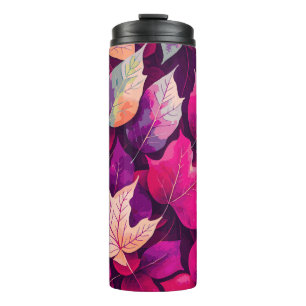 Colorful Autumn Leaves Pattern Thermosbeker