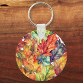 Colorful Autumn Leaves Sleutelhanger (Voorkant)
