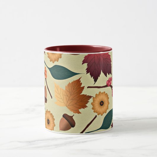Colorful Autumn Pattern Mok (Midden)