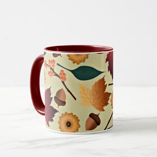 Colorful Autumn Pattern Mok (Voorkant links)