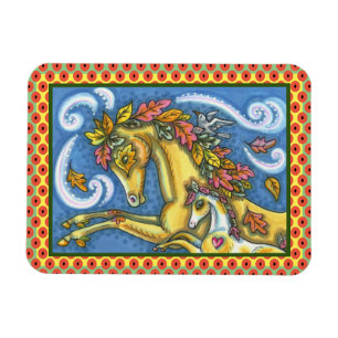 COLORFUL AUTUMN VERLAAT DE WHIMSISCHE HORSE EN KLO MAGNEET