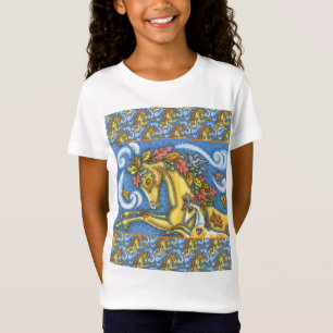 COLORFUL AUTUMN VERLAAT DE WHIMSISCHE HORSE EN KLO T-SHIRT