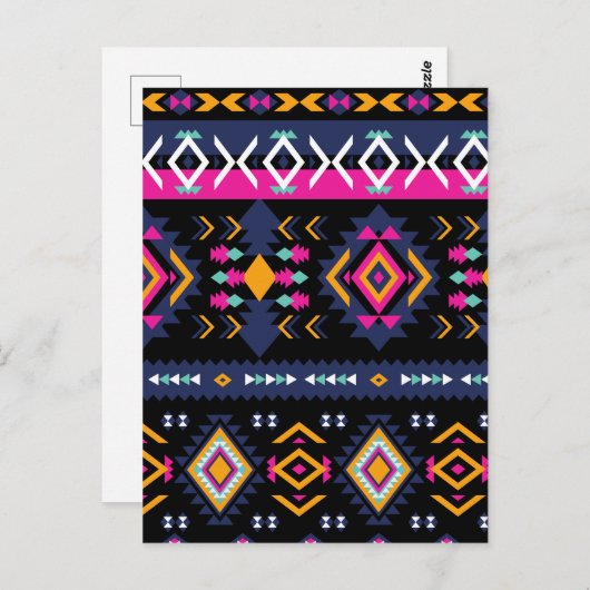 Colorful Aztec Briefkaart (Voorkant / Achterkant)