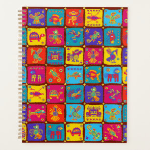 Colorful Aztec Mexican Animals 1 Planner