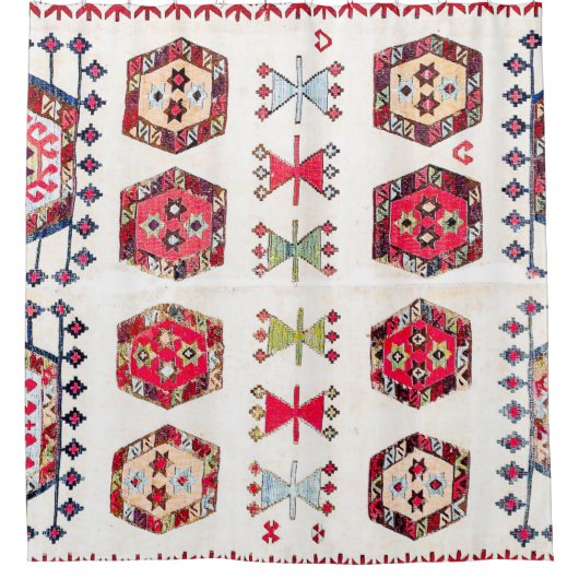 Colorful Aztec Pattern Accent Douchegordijn (Voorkant)