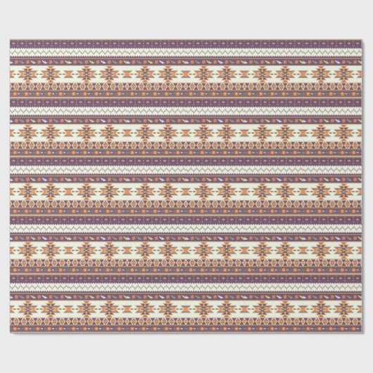 Colorful aztec pattern cadeaupapier (Vlak)