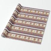 Colorful aztec pattern cadeaupapier (Uitgerold)