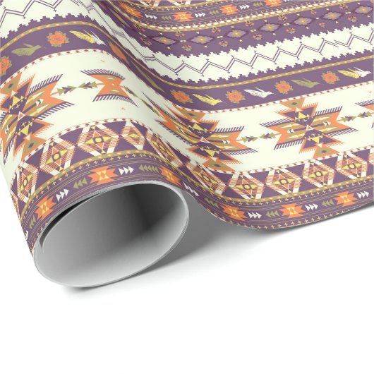 Colorful aztec pattern cadeaupapier (Rol Hoek)