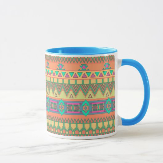 Colorful Aztec Pattern Mok (Rechts)