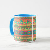 Colorful Aztec Pattern Mok (Voorkant links)