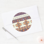 Colorful aztec pattern ronde sticker (Envelop)