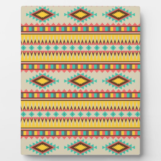 Colorful Aztec Tribal Native American Diamonds Fotoplaat (Voorkant)