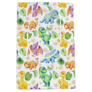 Colorful Baby Dinosaur Medium Cadeauzakje