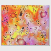 Colorful Bacteria Cadeaupapier (Vlak)