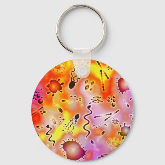 Colorful Bacteria Sleutelhanger (Voorkant)