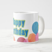 Colorful Balballon Birthday Jumbo Beker (Voorkant rechts)