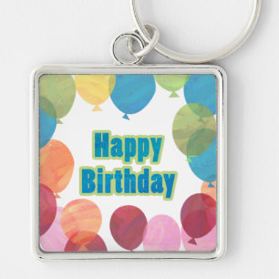 Colorful Balballon Birthday Sleutelhanger