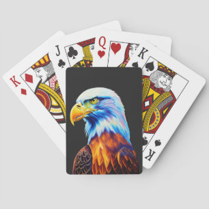 Colorful Bald Eagle Art Pokerkaarten