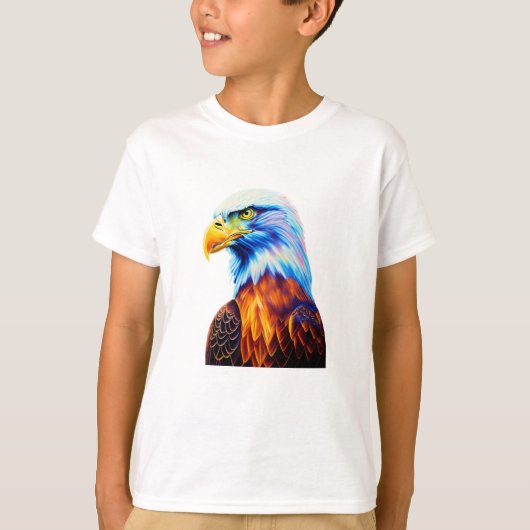 Colorful Bald Eagle Art T-shirt (Voorkant)