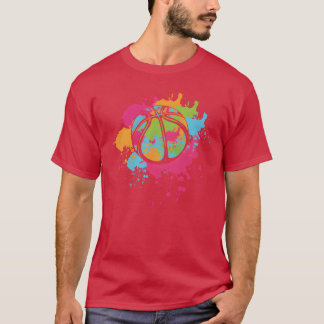Colorful Ball Athlete Game Sport Basketball friend T-shirt