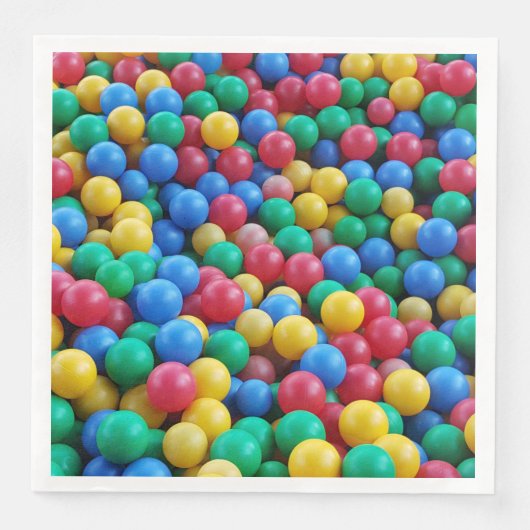 Colorful Ball Pit Balls Kinder Play Servetten (Voorkant)
