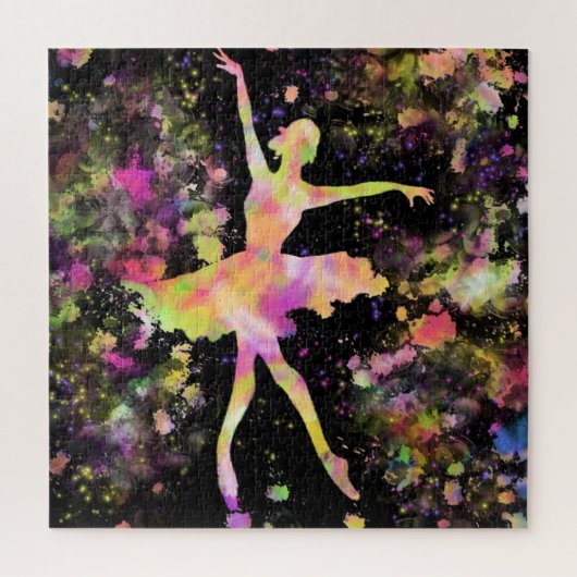 Colorful Ballerina Jigsaw Puzzle - Ballet Dancer (Vertical)