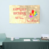 Colorful ballonontwerp Happy 23rd Birthday Spandoek (Beurs)