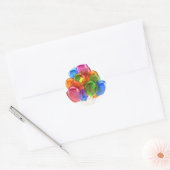 Colorful Ballons Ronde Sticker (Envelop)