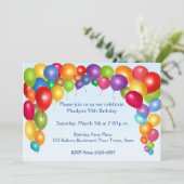 Colorful Balloon Arch Party Kaart (Staand voorkant)