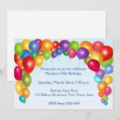 Colorful Balloon Arch Party Kaart (Voorkant / Achterkant)