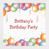 Colorful Balloons Design Labels (Design 1)