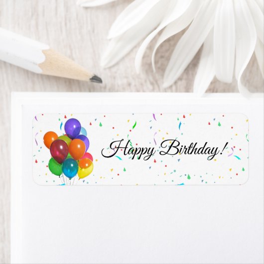 Colorful Balloons en Confetti Gift Labels (Insitu)