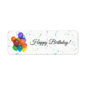 Colorful Balloons en Confetti Gift Labels (Voorkant)