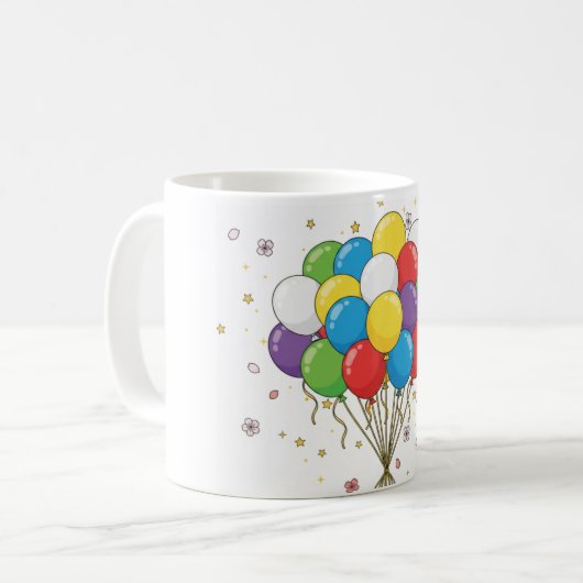 Colorful Balloons Mug Design (Devant gauche)